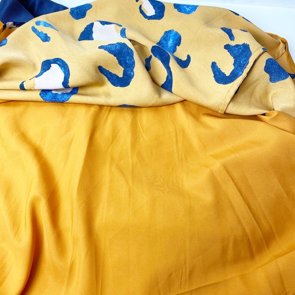 Phillip Lim 3.1 Orange Blue Animal Print size 14 - Picture 6 of 8